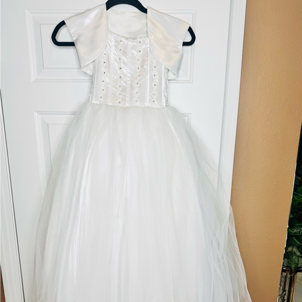 Elegant White Kids Dress
